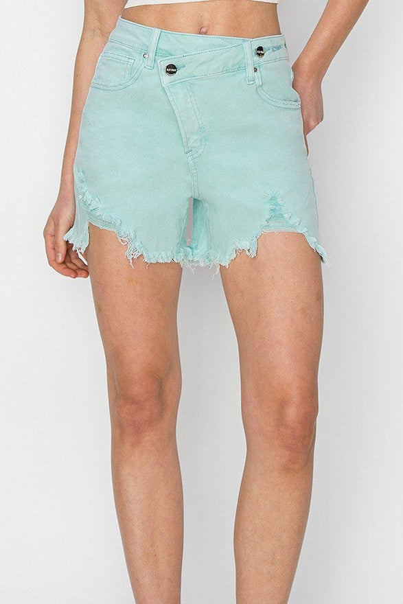 HIGH RISE CROSS OVER SHORTS