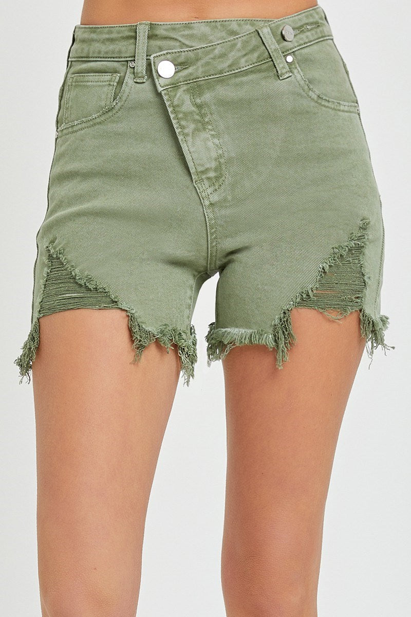 HIGH RISE CROSS OVER SHORTS