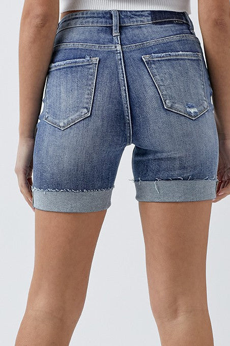 HIGH -RISE CUFFED SHORTS