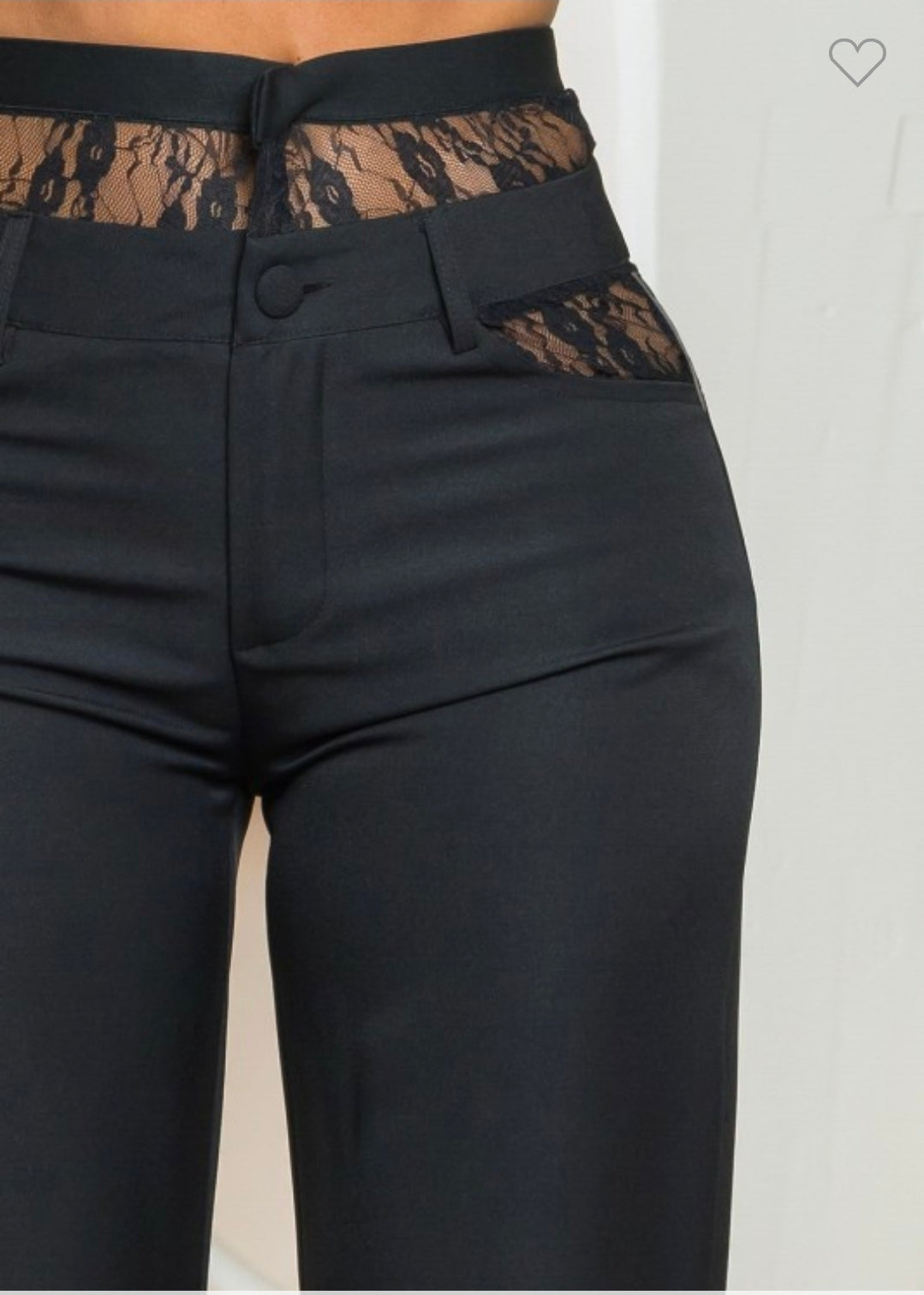Fashion lace high waisted pants