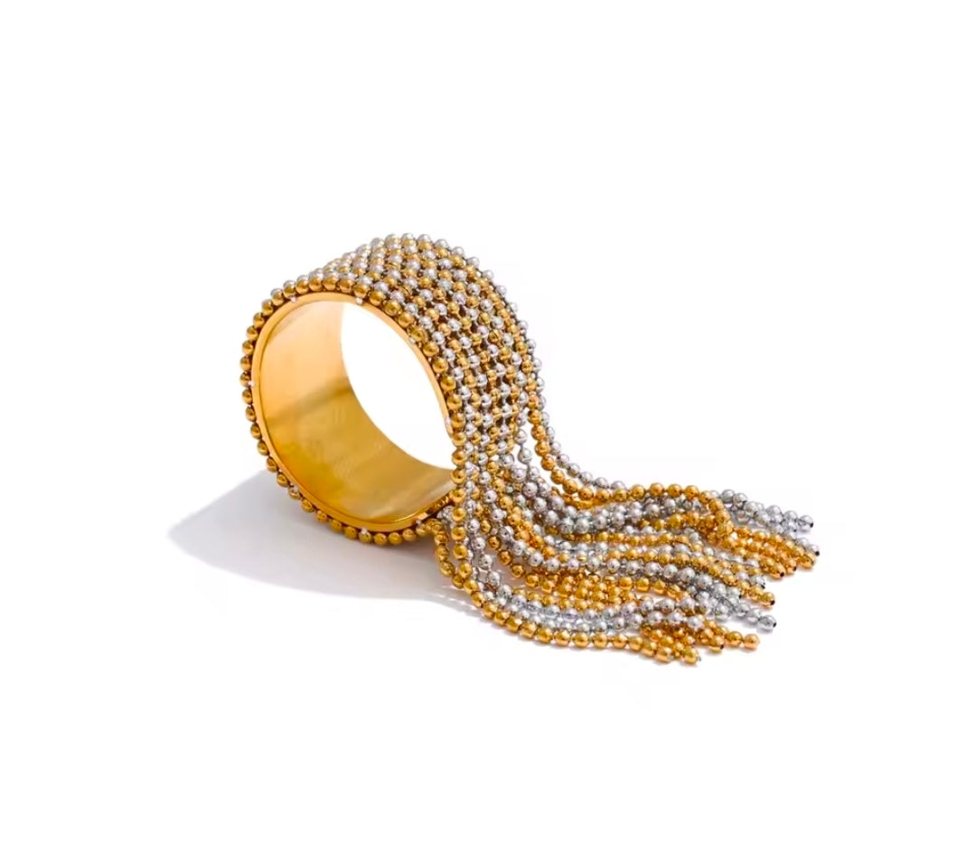 CHAIN TASSEL RING