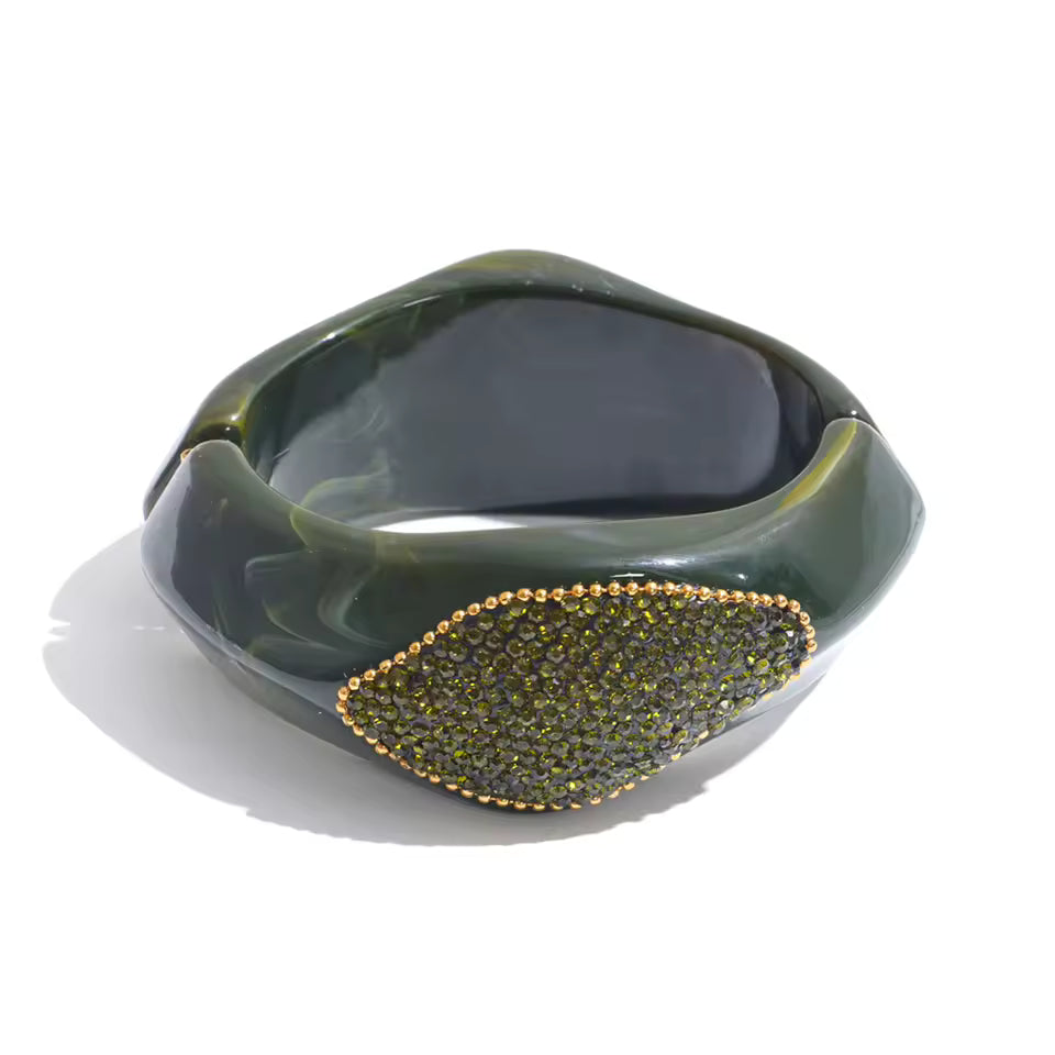 RESIN RHINESTONES BANGLES