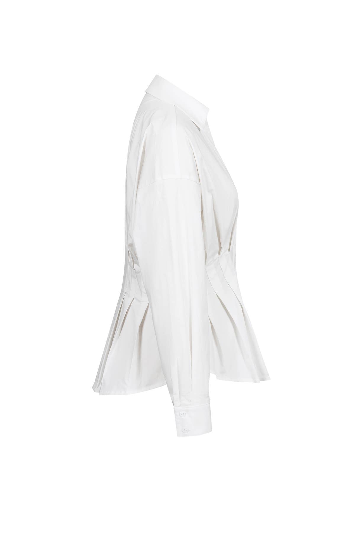 Pleated Poplin Shirt