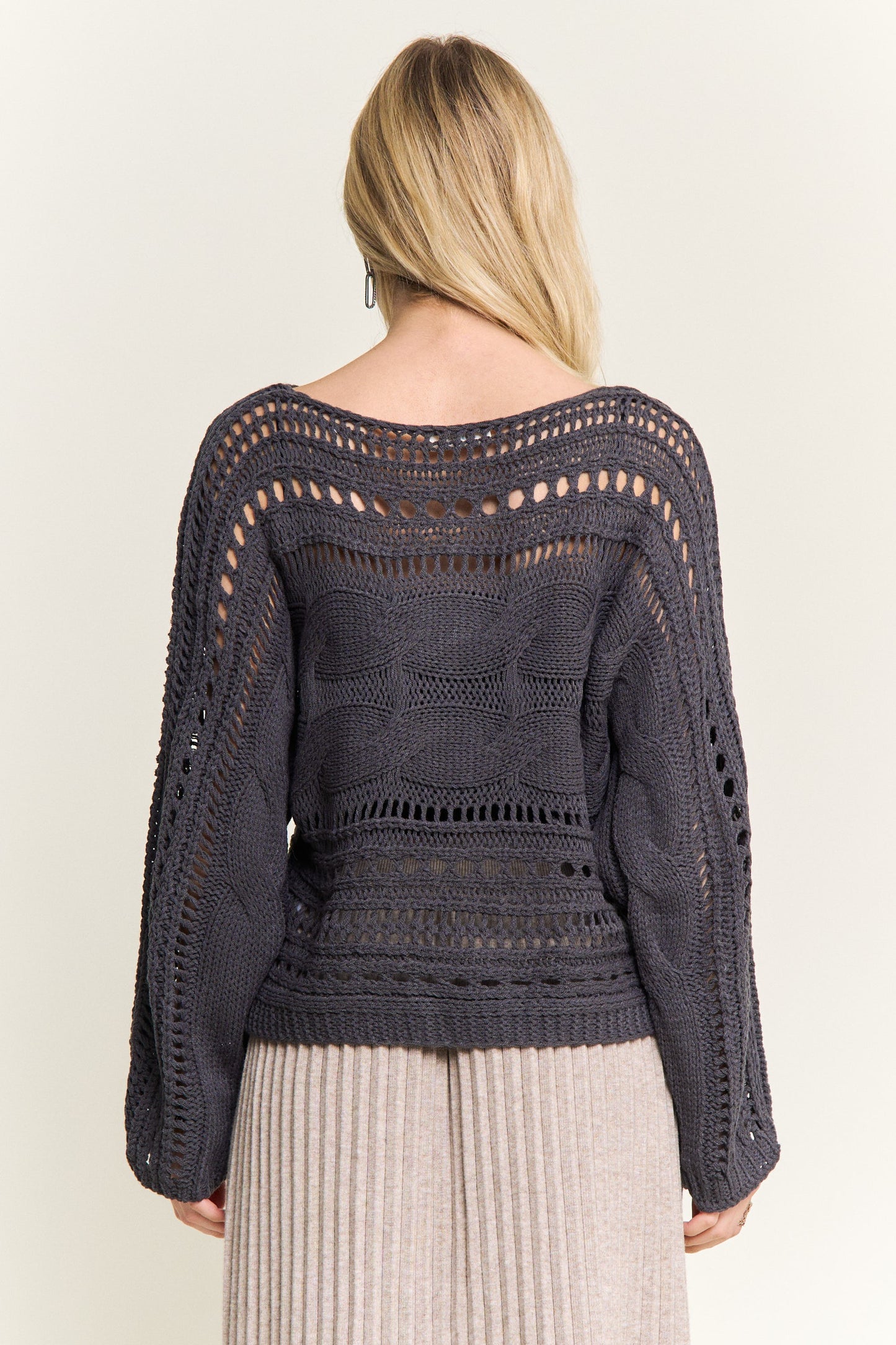 Crocheted Open-knit sweater