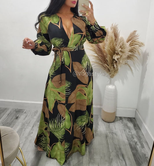 LEAF MAXI DRESS