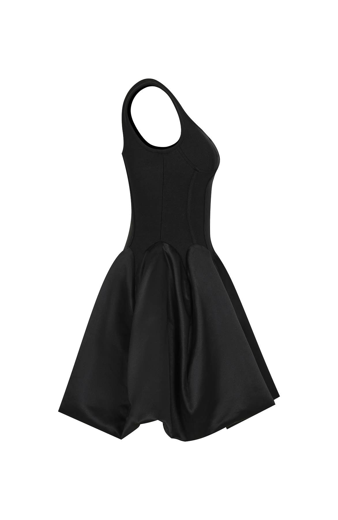 Bandage Satin Flare Dress