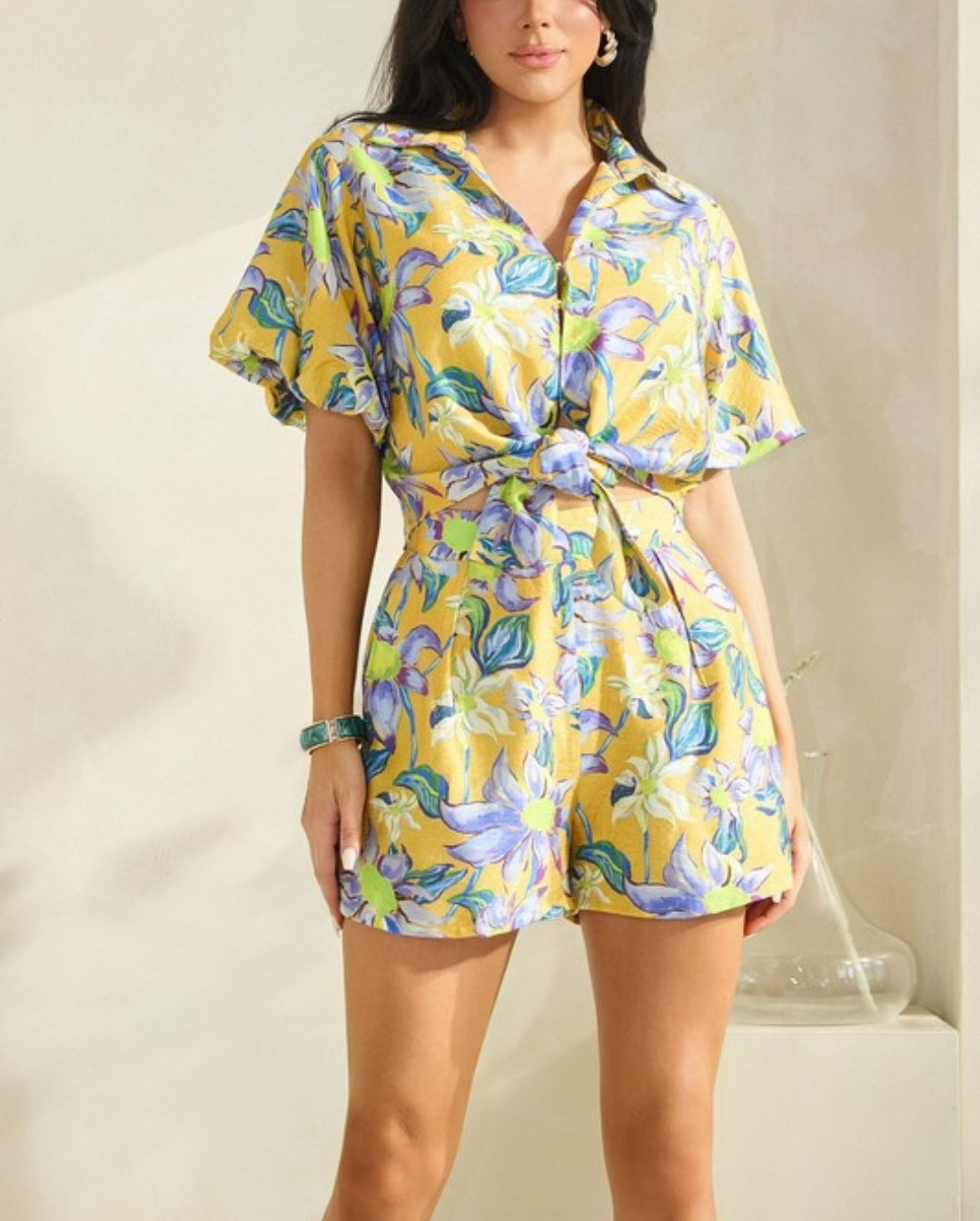 MUSTARD SHORT SET