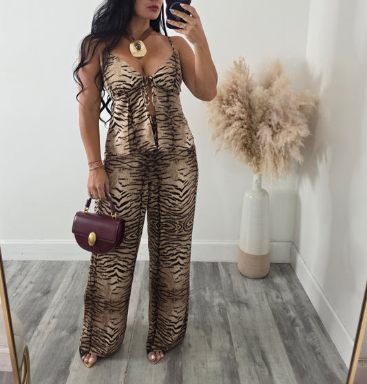 ZEBRA PRINT PANT SET